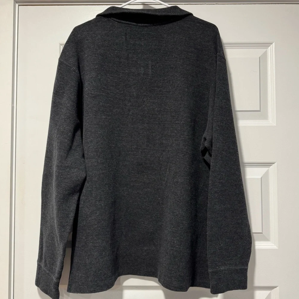 Polo Ralph Lauren Men's Charcoal Quarter Zip-Up Sweater